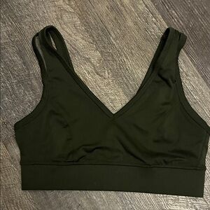 6/$20.00     All in Motion Olive V-Neck Sports Bra